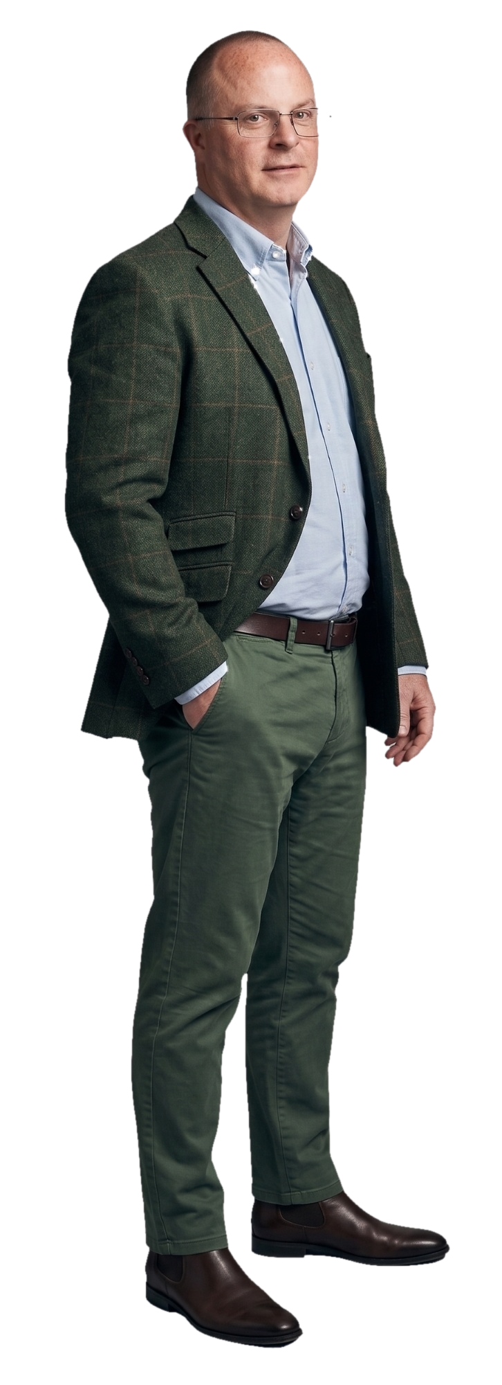 Chris Malyon, full-length portrait